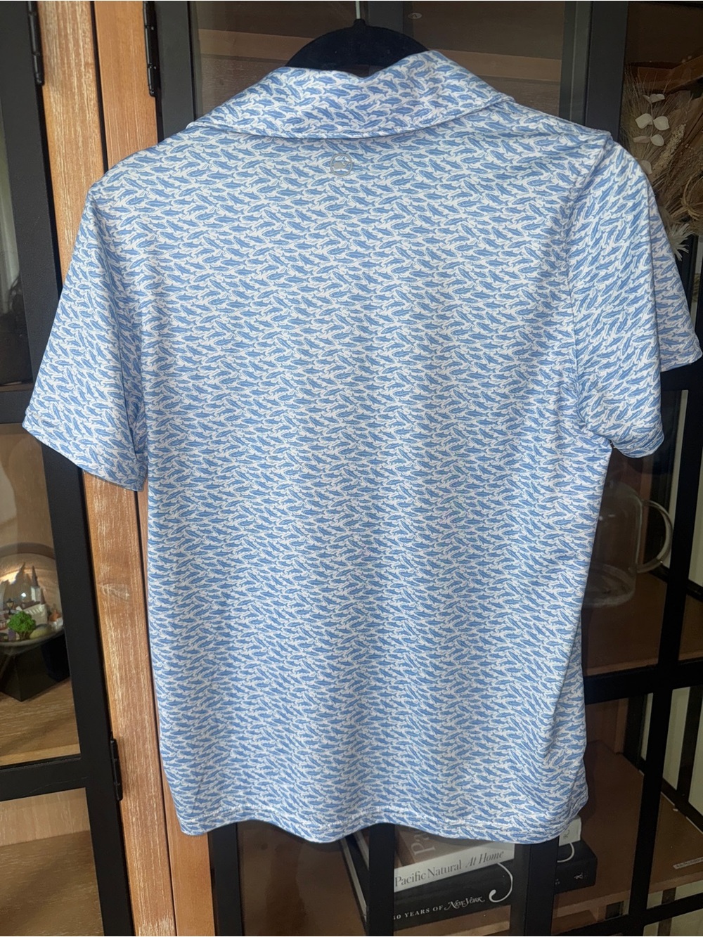 Vineyard Vines boys performance polo shirt on the go santaky fishing print golf - Picture 5 of 5